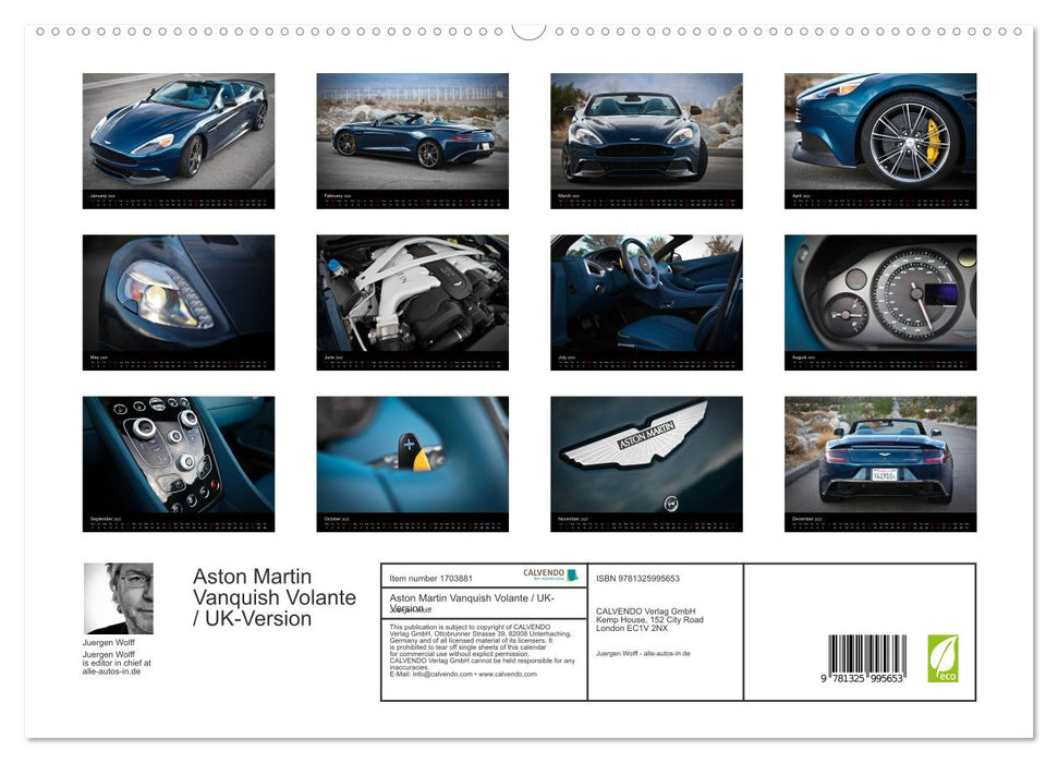 Aston Martin Vanquish Volante / UK-Version (CALVENDO Premium-Calendar 2025)