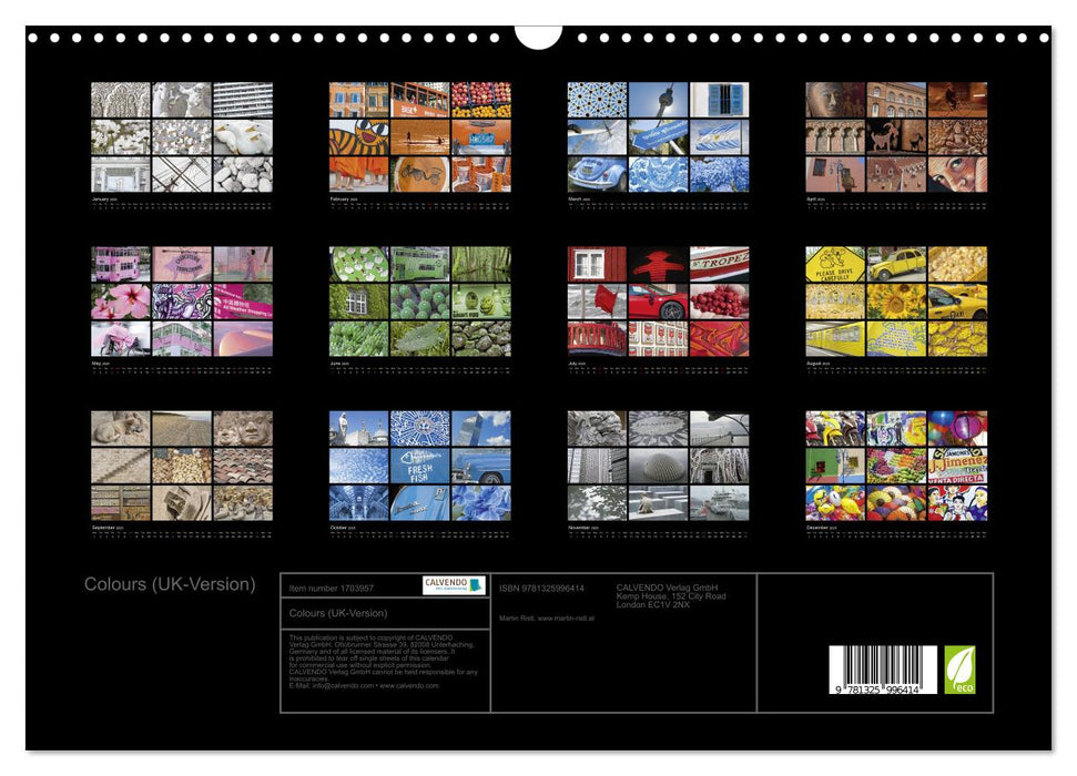 Colours (UK-Version) (CALVENDO Monthly Calendar 2025)