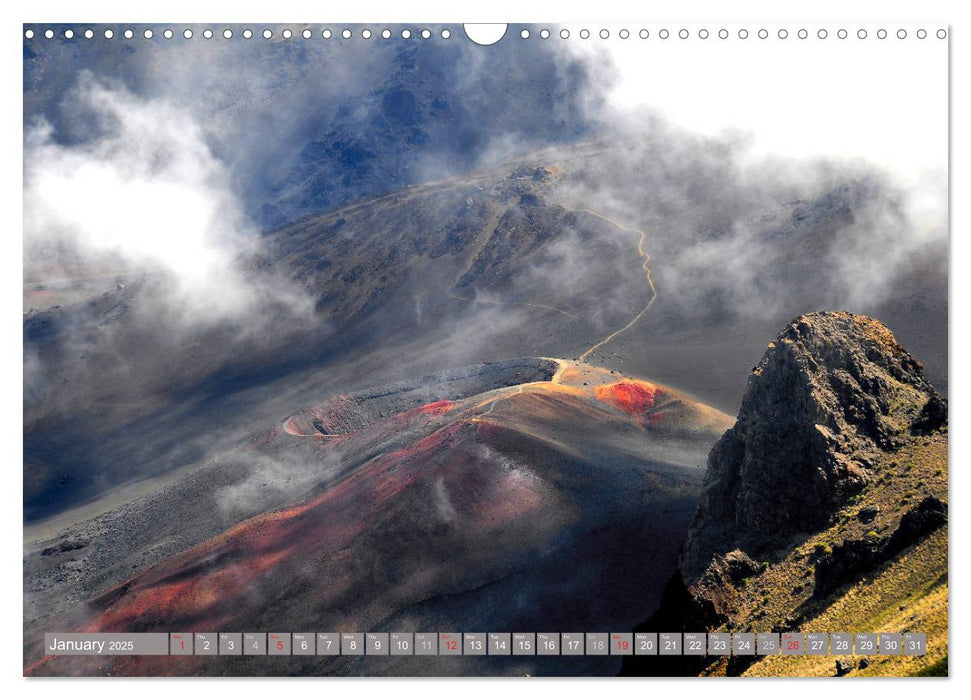 Volcanoes and Lava in Hawaii (CALVENDO Monthly Calendar 2025)