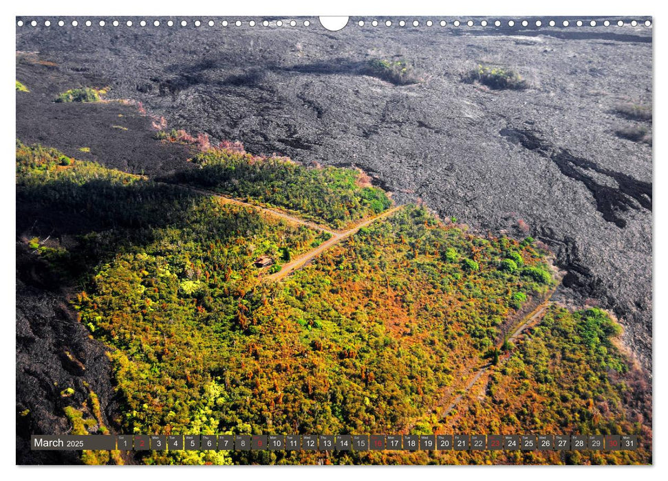 Volcanoes and Lava in Hawaii (CALVENDO Monthly Calendar 2025)