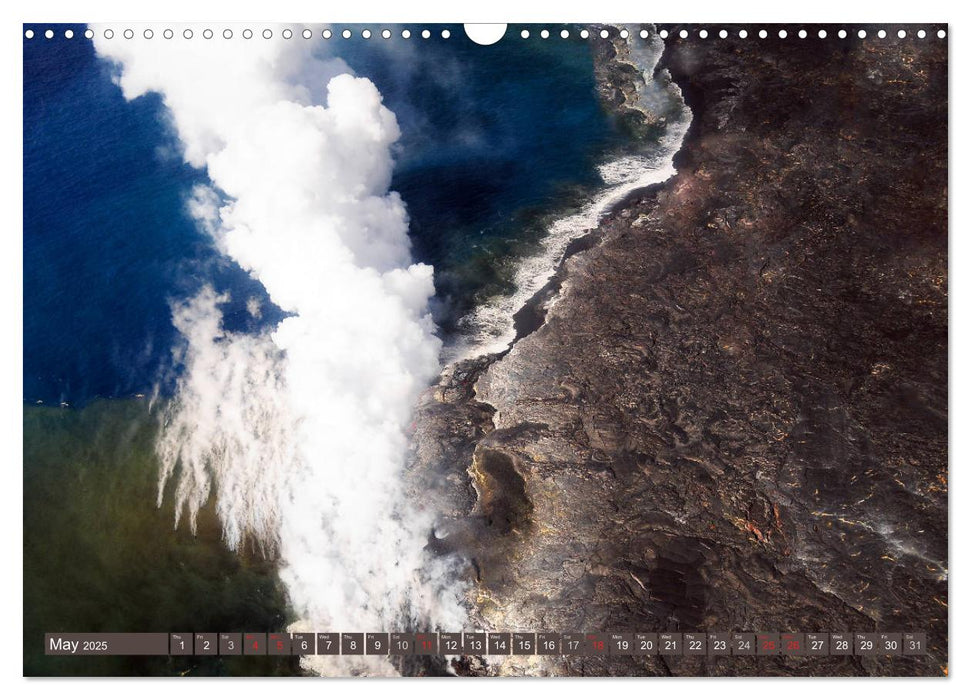 Volcanoes and Lava in Hawaii (CALVENDO Monthly Calendar 2025)