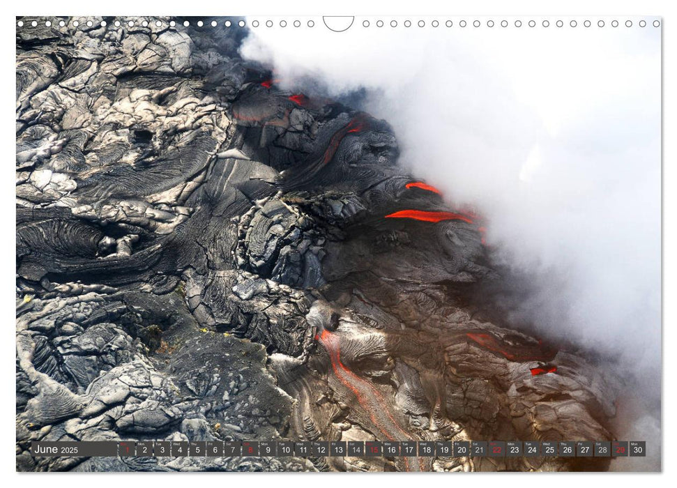 Volcanoes and Lava in Hawaii (CALVENDO Monthly Calendar 2025)