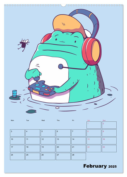 Funny Gamer Animals (CALVENDO Monthly Calendar 2025)