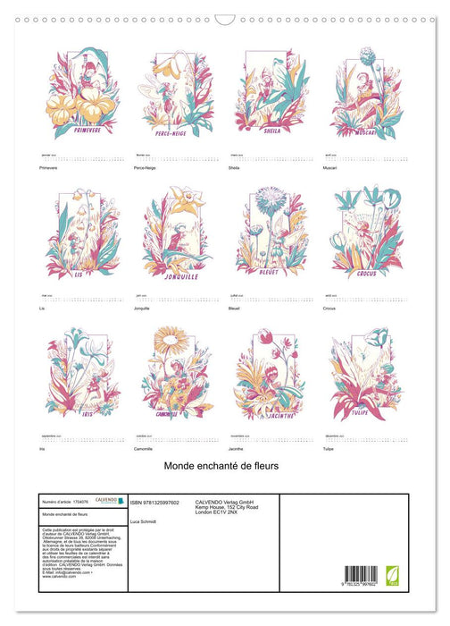 Monde enchanté de fleurs (CALVENDO Calendrier mensuel 2025)