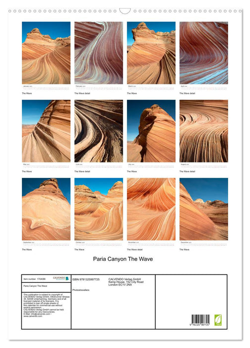 Paria Canyon The Wave (CALVENDO Monthly Calendar 2025)