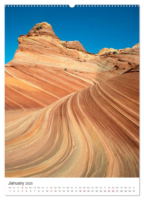 Paria Canyon The Wave (CALVENDO Monthly Calendar 2025)