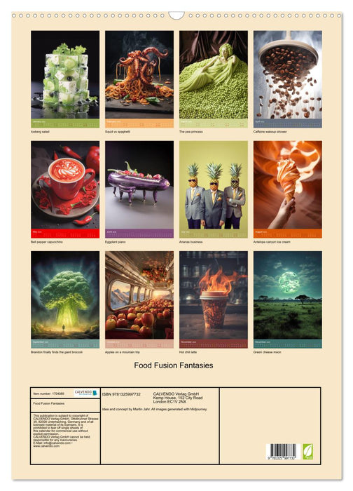 Food Fusion Fantasies (CALVENDO Monthly Calendar 2025)