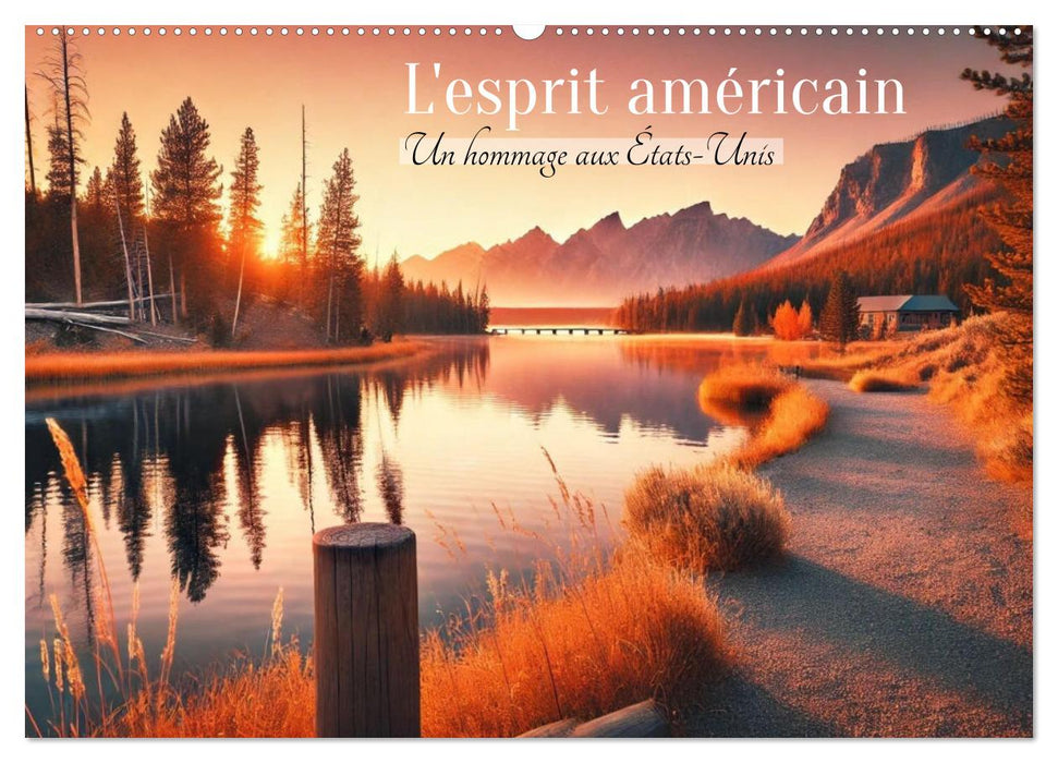 L'esprit américain - Un hommage aux États-Unis. (CALVENDO Calendrier mensuel 2025)