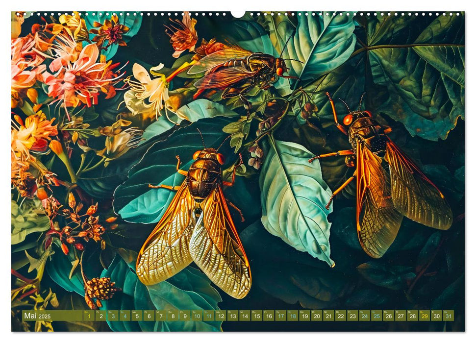 Gartengeflüster - Tierische Besucher in der Blütenfülle (CALVENDO Wandkalender 2025)