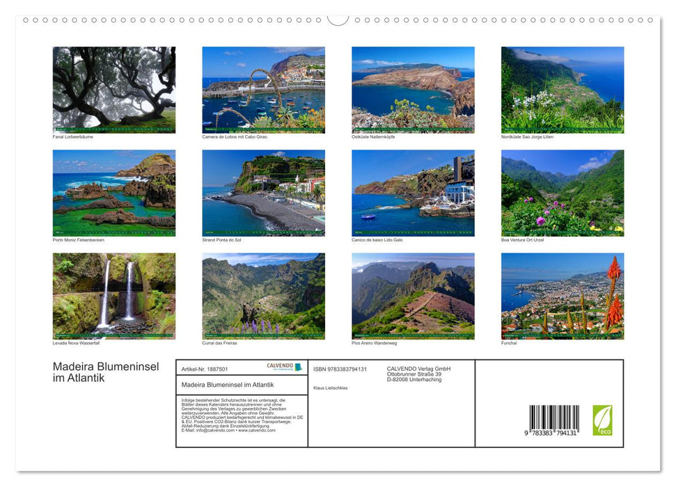 Madeira Blumeninsel im Atlantik (CALVENDO Premium Wandkalender 2025)