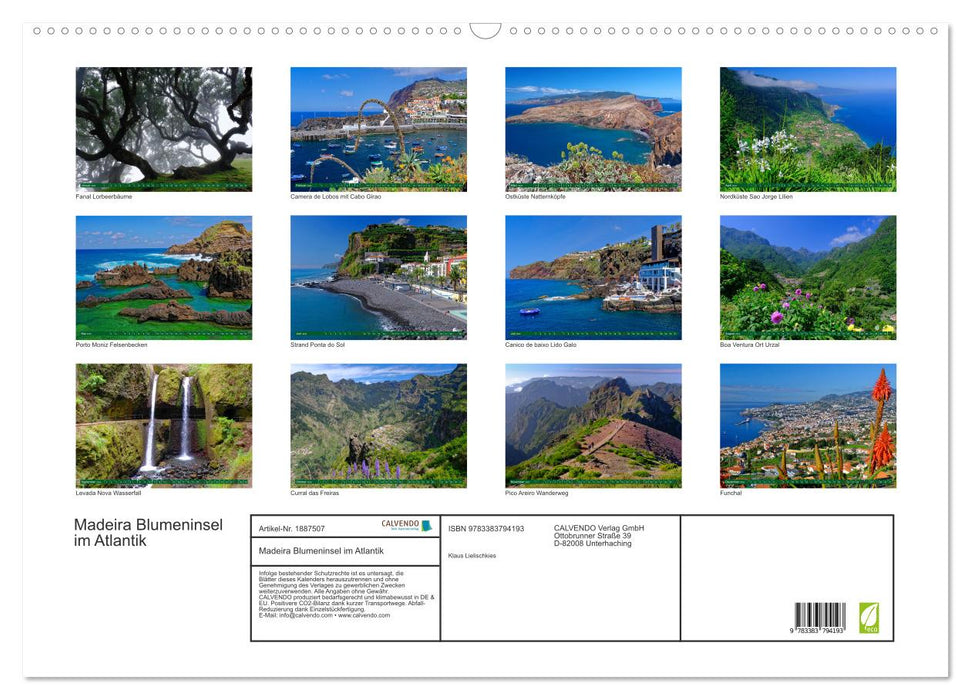 Madeira Blumeninsel im Atlantik (CALVENDO Wandkalender 2025)