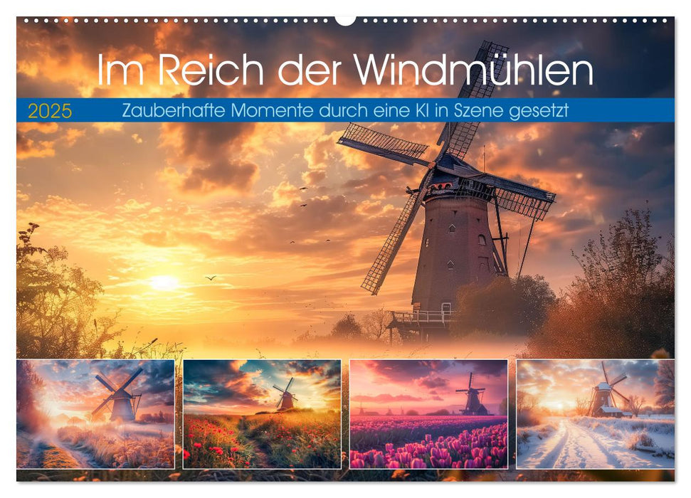 Im Reich der Windmühlen (CALVENDO Wandkalender 2025)