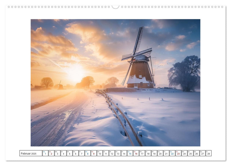 Im Reich der Windmühlen (CALVENDO Wandkalender 2025)