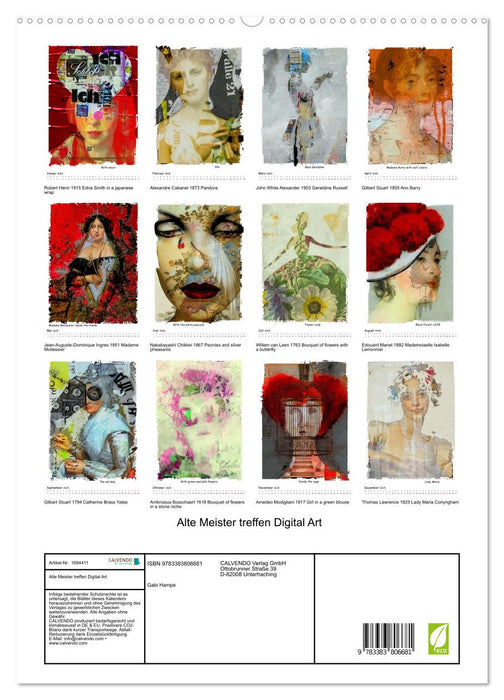 Alte Meister treffen Digital Art (CALVENDO Premium Wandkalender 2025)