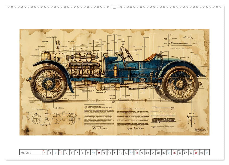 Fantastische Oldtimer (CALVENDO Wandkalender 2025)