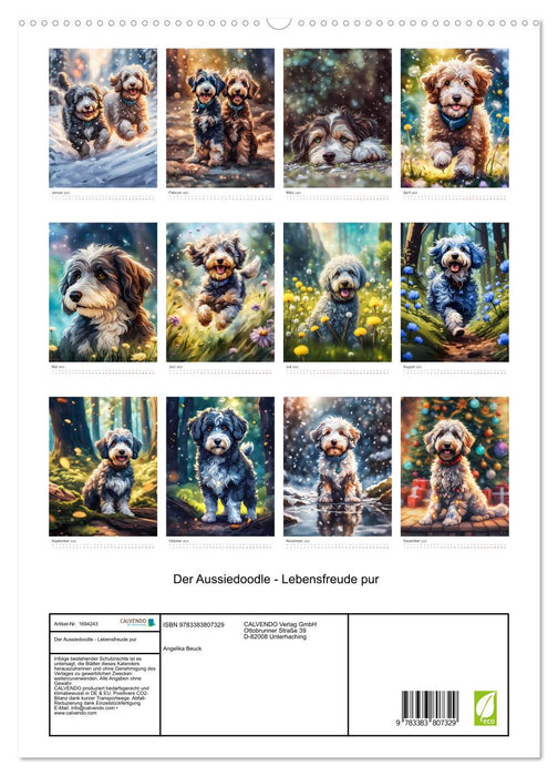 Der Aussiedoodle - Lebensfreude pur (CALVENDO Premium Wandkalender 2025)