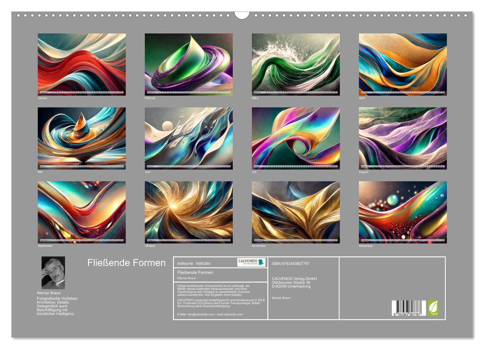 Fließende Formen (CALVENDO Wandkalender 2025)