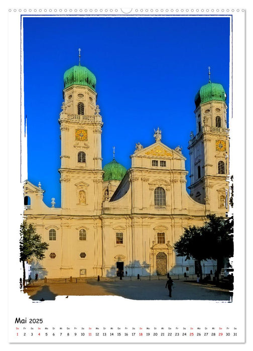 Ein Spaziergang durch Passau (CALVENDO Premium Wandkalender 2025)