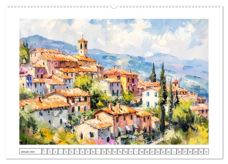 Mediterrane Landschaften (CALVENDO Premium Wandkalender 2025)