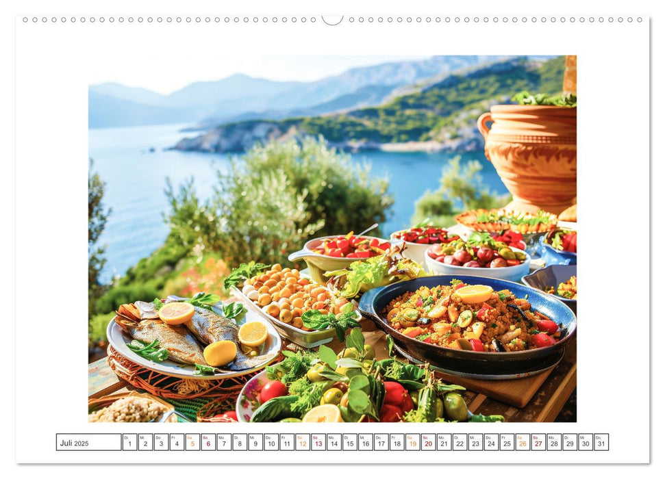 Mediterrane Küche (CALVENDO Premium Wandkalender 2025)