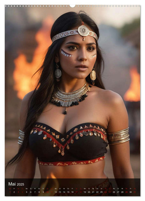 Native American Girls (CALVENDO Premium Wandkalender 2025)