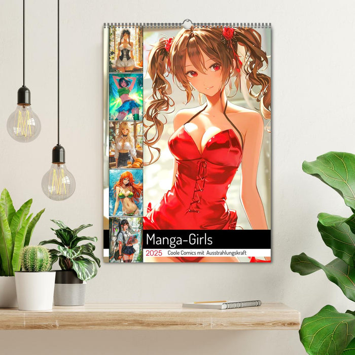 Manga-Girls. Coole Comics mit Ausstrahlungskraft (CALVENDO Wandkalender 2025)