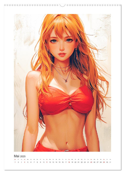 Manga-Girls. Coole Comics mit Ausstrahlungskraft (CALVENDO Wandkalender 2025)