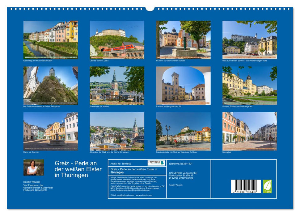 Greiz - Perle an der weißen Elster in Thüringen (CALVENDO Premium Wandkalender 2025)