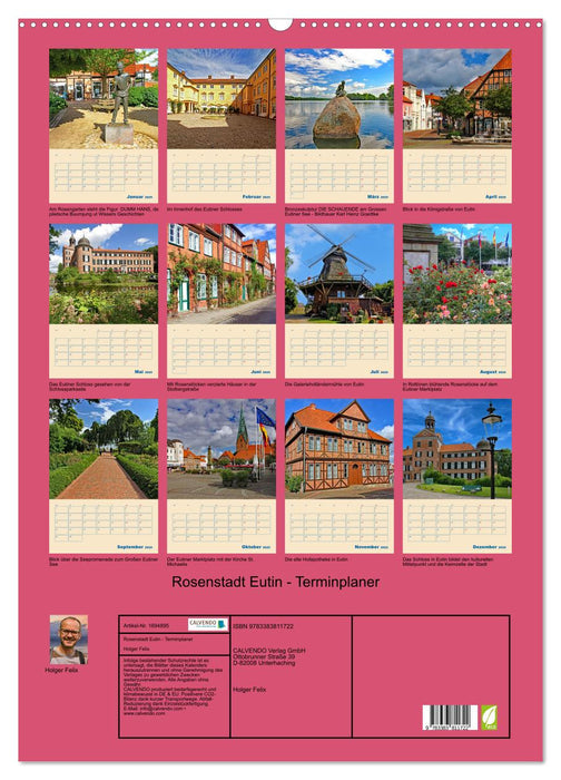 Rosenstadt Eutin - Terminplaner (CALVENDO Wandkalender 2025)