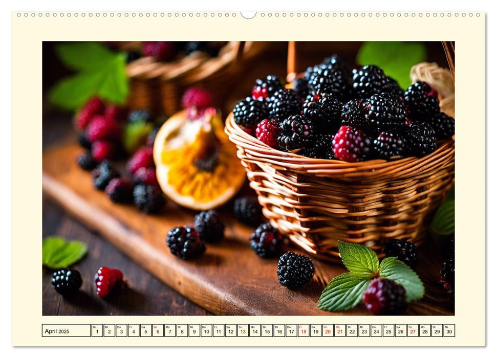Gesundes frisches Obst (CALVENDO Premium Wandkalender 2025)