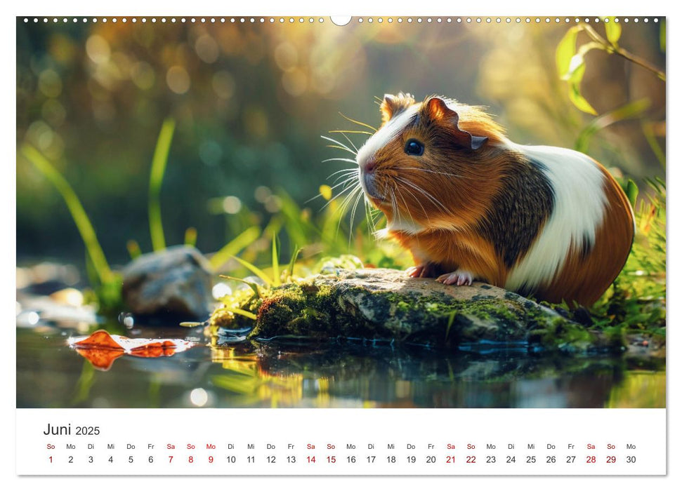 Wuschelbande - Ein Jahr voller Meerschweinchen (CALVENDO Wandkalender 2025)