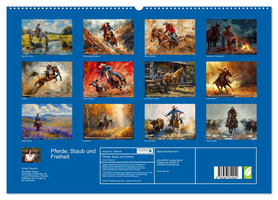Pferde, Staub und Freiheit (CALVENDO Premium Wandkalender 2025)