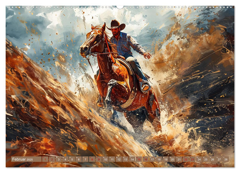 Pferde, Staub und Freiheit (CALVENDO Premium Wandkalender 2025)