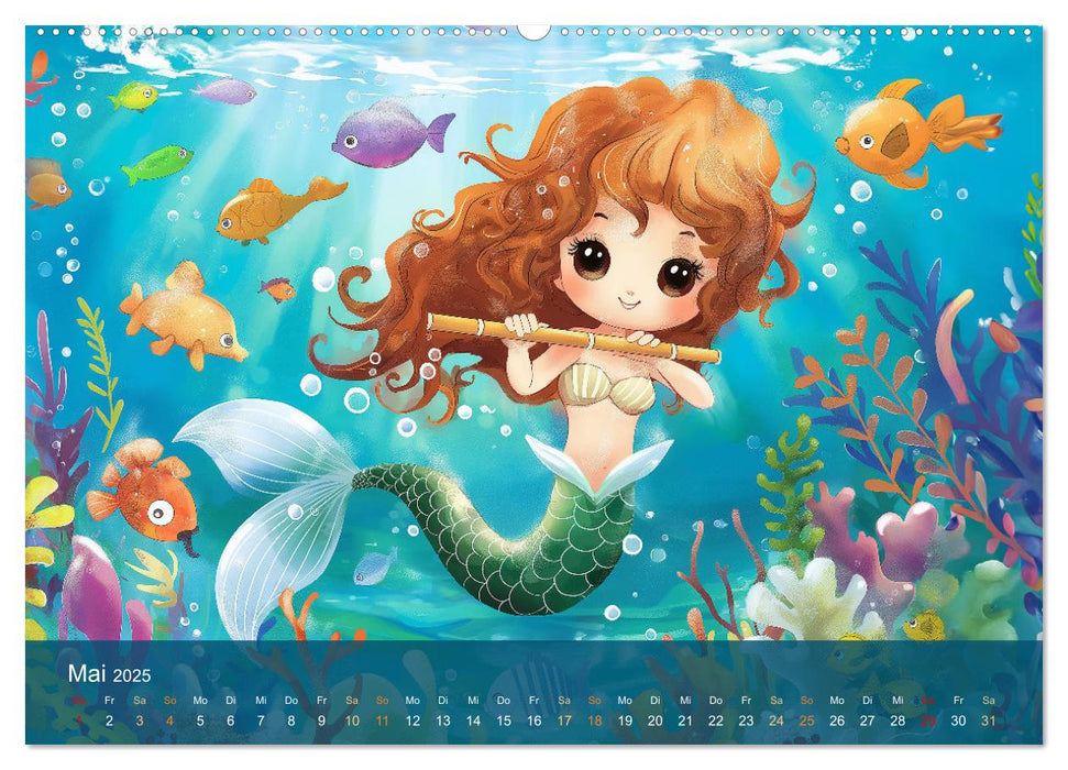 Kleine Meerjungfrauen (CALVENDO Premium Wandkalender 2025)