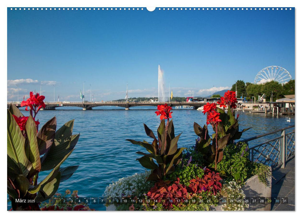 Ein Sommertag in Genf (CALVENDO Wandkalender 2025)