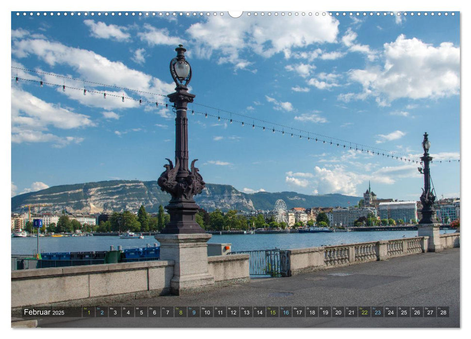 Ein Sommertag in Genf (CALVENDO Premium Wandkalender 2025)
