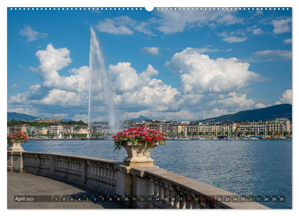 Ein Sommertag in Genf (CALVENDO Premium Wandkalender 2025)