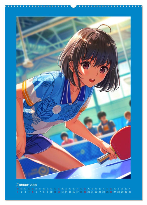 Anime Kids. Outdoor Kinderspaß und Sport (CALVENDO Wandkalender 2025)