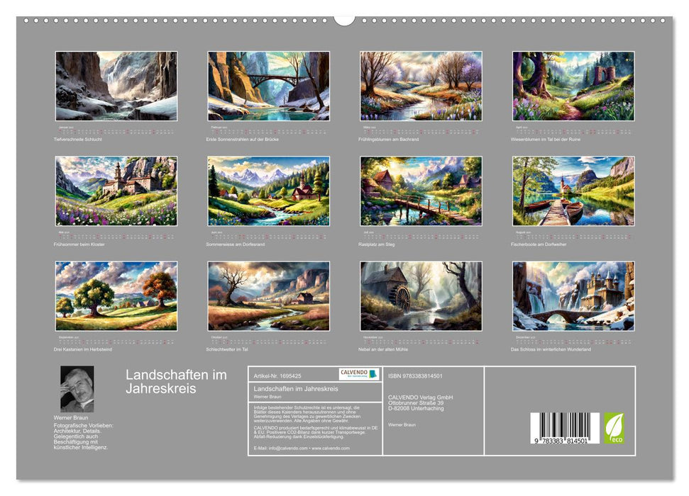 Landschaften im Jahreskreis (CALVENDO Premium Wandkalender 2025)