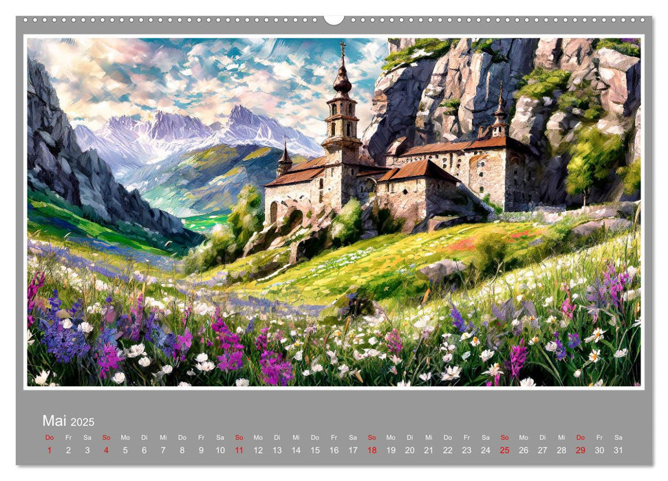 Landschaften im Jahreskreis (CALVENDO Premium Wandkalender 2025)