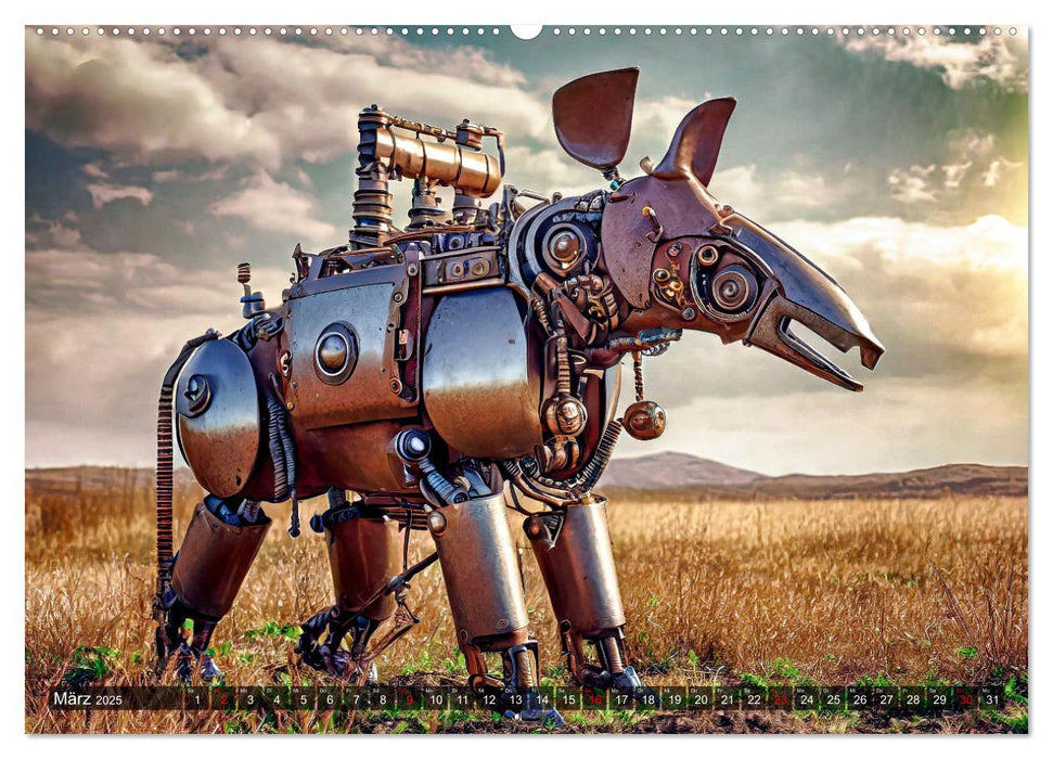 Die Roboter-Tierwelt (CALVENDO Wandkalender 2025)