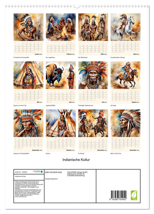 Indianische Kultur (CALVENDO Premium Wandkalender 2025)