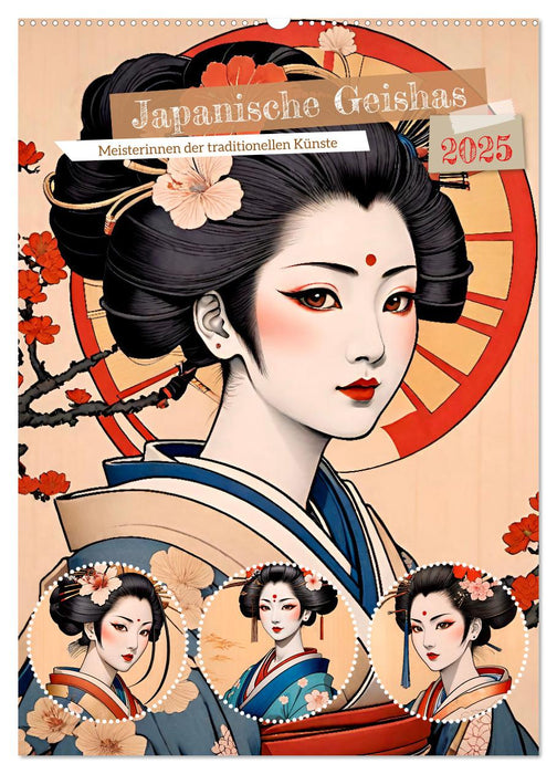 Japanische Geishas (CALVENDO Wandkalender 2025)