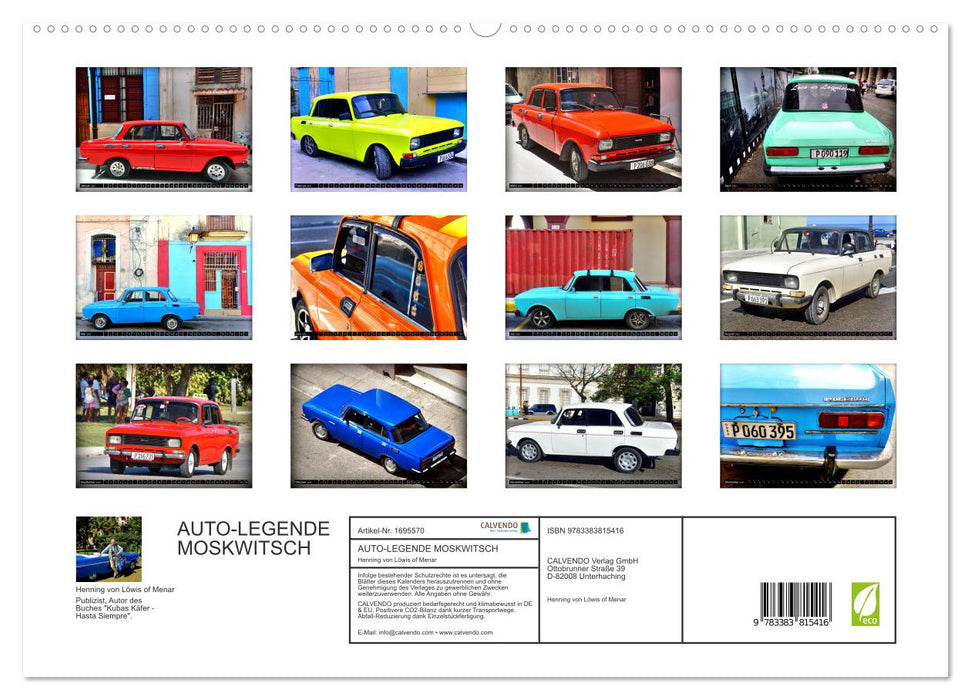 AUTO-LEGENDE MOSKWITSCH (CALVENDO Premium Wandkalender 2025)