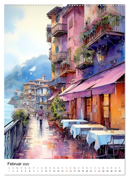 Italienische Riviera - wunderschöne Küste (CALVENDO Premium Wandkalender 2025)