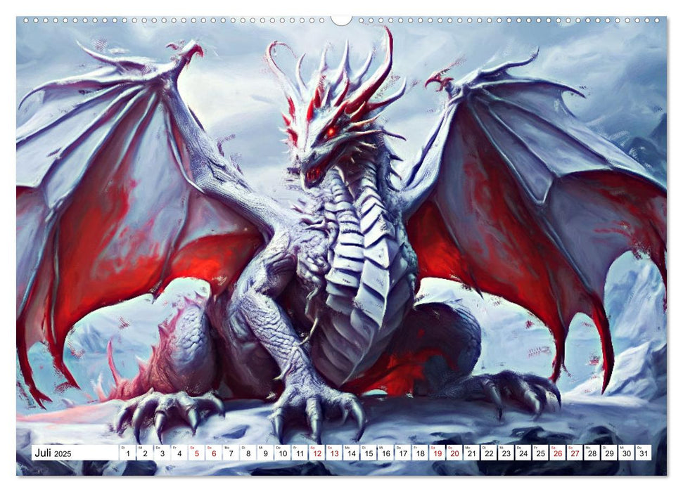 Drachen - Gefürchtete, aber nicht immer böse Fabelwesen (CALVENDO Premium Wandkalender 2025)