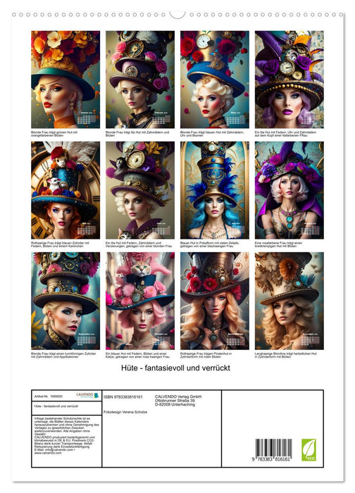 Hüte - fantasievoll und verrückt (CALVENDO Premium Wandkalender 2025)