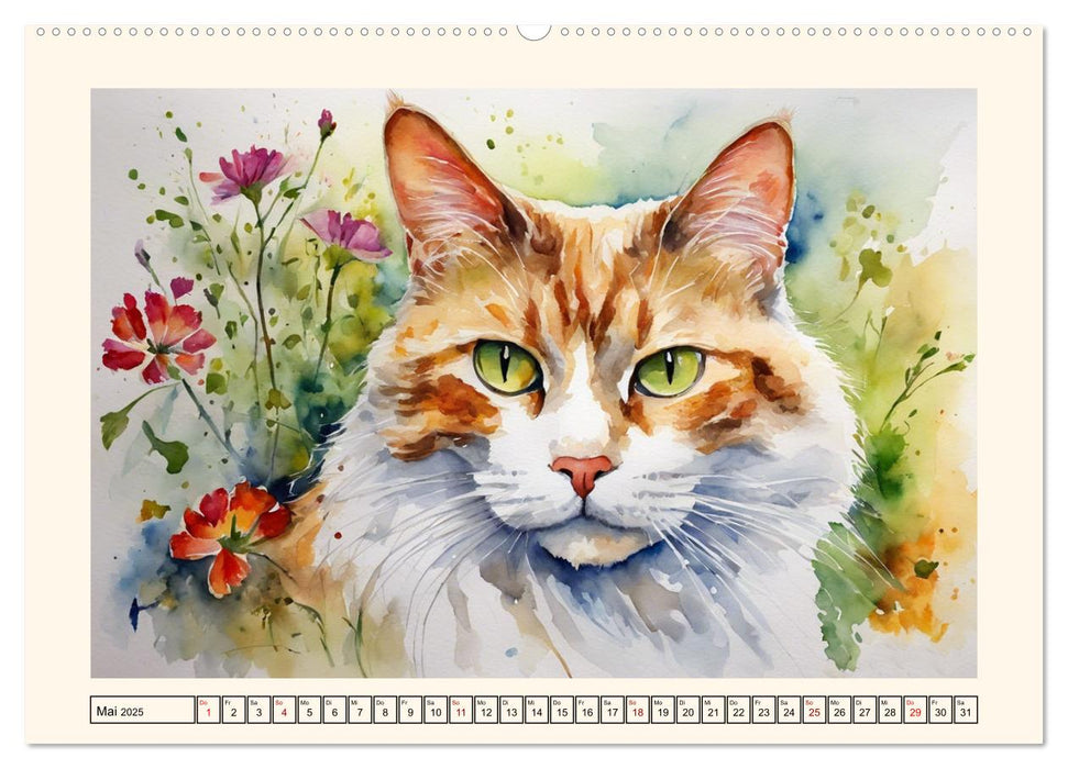 Samtpfoten im Portrait (CALVENDO Premium Wandkalender 2025)