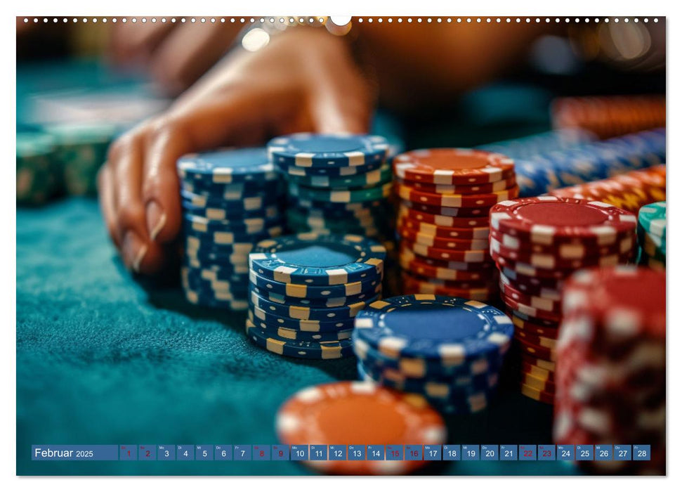 Poker Masters Texas Hold'em (CALVENDO Wandkalender 2025)