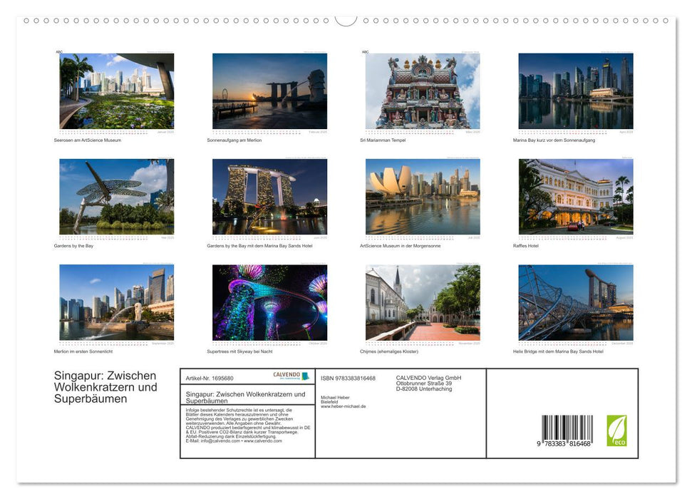 Singapur: Zwischen Wolkenkratzern und Superbäumen (CALVENDO Premium Wandkalender 2025)